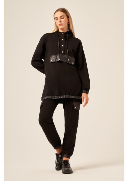 Kadın Kruvaze Düğme Detaylı Yelek Siyah 20763 indirimleri