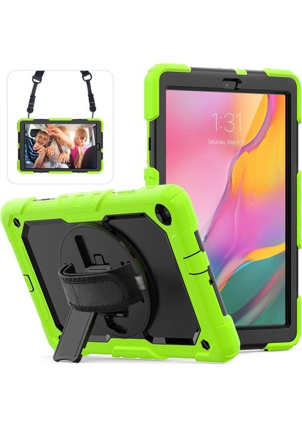 OMR02 Samsung Galaxy T510 Tab A 10.1 Kılıf Pars Tablet Kapak - Yeşil