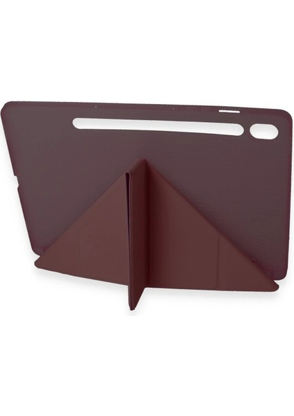 OMR02 Samsung Galaxy Tab A9 Kılıf Kalemlikli Mars Tablet Kılıfı - Mürdüm modelleri