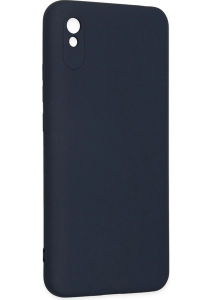 OMR02 Xiaomi Redmi 9A Kılıf Nano Içi Kadife Silikon - Lacivert modelleri