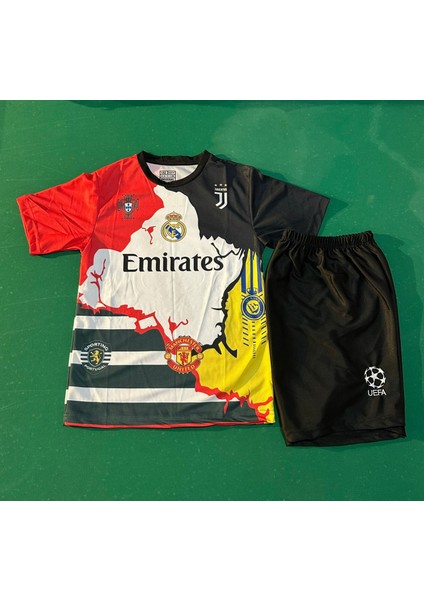 Özel Tasarım Ronaldo Tüm Takımların Ortak Tasarlanmış Futbol Çocuk Forması 2'li Set Forma + Short fiyatları