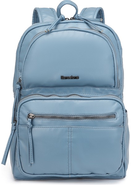 Barcelona Günlük Çok Cepli Orta Boy Kadın Sırt Çantası 1872 Jeans Mavi fiyatları