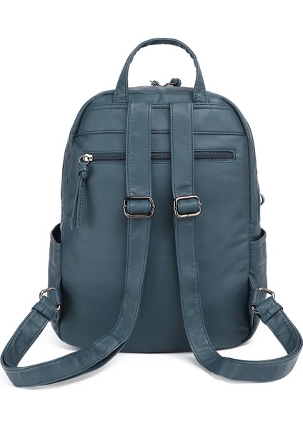 Barcelona Günlük Orta Boy Spor Çok Cepli Kadın Sırt Çantası 1928 Jeans Mavi modelleri