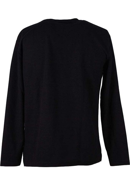 O Yaka Siyah Erkek Sweatshirt 5714 modelleri
