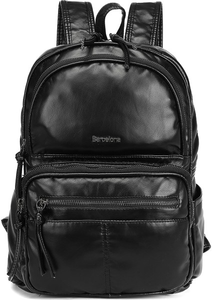 Barcelona Günlük Çok Cepli Orta Boy Kadın Sırt Çantası 1872 Siyah fiyatları
