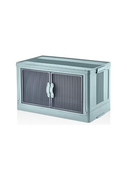 Arsimo Çok Amaçlı Istiflenebilir Kapaklı Demonte Mutfak Salon Banyo Mutfak Düzenleyici Dolap (Mavi)