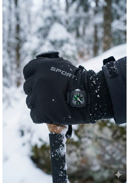 Outdoor Taktikal Kışlık Spor Eldiven - Pusulalı, Termometreli ve Dokunmatik Ekran Özellikli - Kayak, Dağcılık, Kamp Için Suya Dayanıklı tasarım