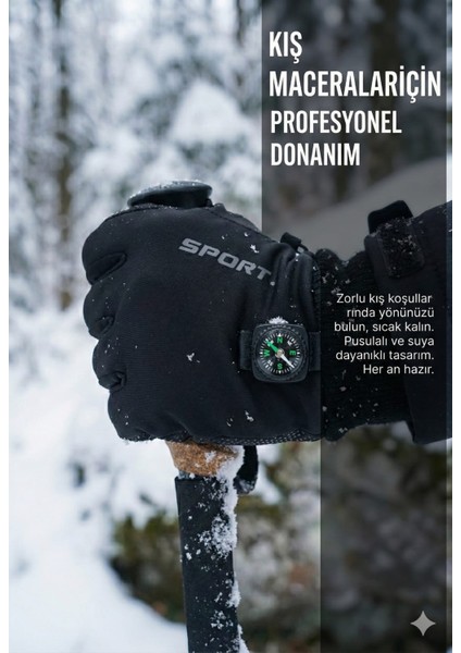 Outdoor Taktikal Kışlık Spor Eldiven - Pusulalı, Termometreli ve Dokunmatik Ekran Özellikli - Kayak, Dağcılık, Kamp Için Suya Dayanıklı tasarım fiyatları