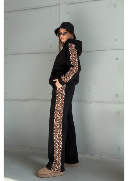 Leopar Detaylı Oversize Eşofman Takımı fiyatları