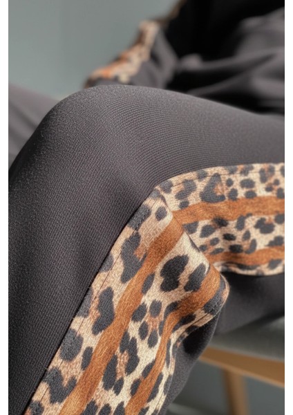 Leopar Detaylı Oversize Eşofman Takımı fırsatları