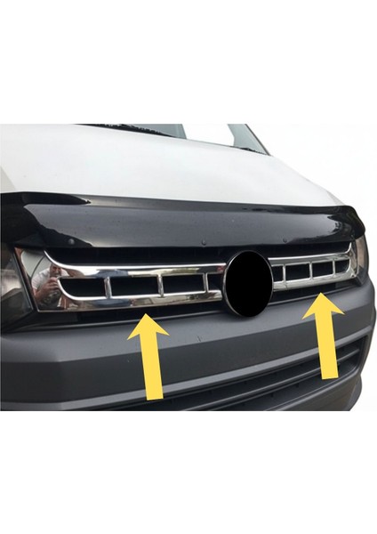 Volkswagen Caravelle Ön Panjur Krom Nikelaj (2010-2015) için Özel Ürün (2 Parça Paslanmaz Çelik) modelleri