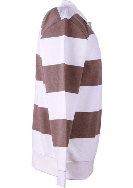 Üç Iplik Baskılı Şardonsuz Yakalı Bej Erkek Sweatshirt 5790 fiyatları