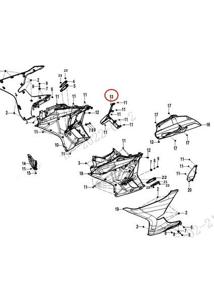 Cfmoto 450SR 2022-2025 Sağ Ön Grenaj Ufak Iç Panzolotu A fiyatları