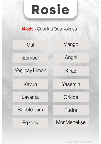Rosıe Oda Kokuları 14 Çeşit Mega Paket fiyatları