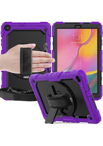 OMR02 Samsung Galaxy T510 Tab A 10.1 Kılıf Pars Tablet Kapak - Mor fırsatları