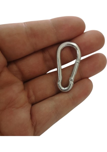 Galvanizli Karabina, 4 Mm, Askı, Çengel, Kanca, Anahtarlık modelleri