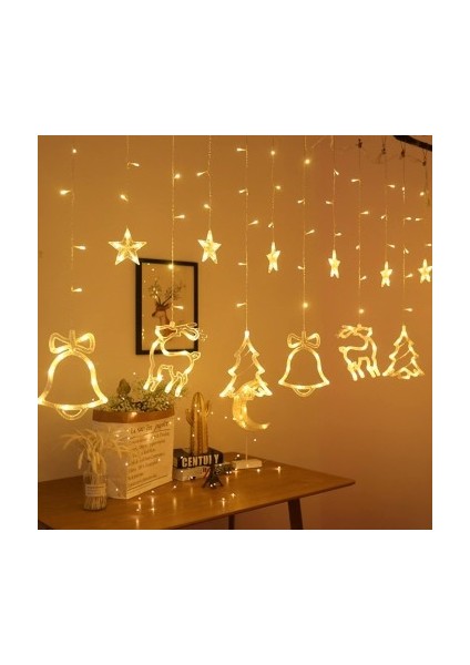 6 Sıra Şekilli Perde LED Işık Gün Işığı