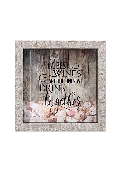 Lawrence Frames Huş Ağacı 10X10 Yıpranmış Gölge Kutusu Mantar Tutucu