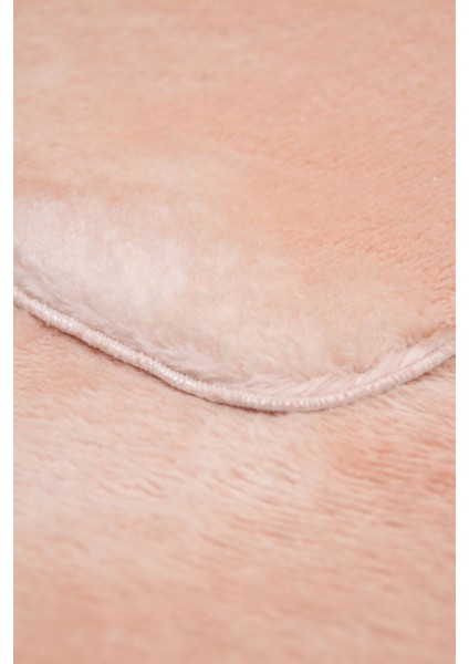 Pudra Pembe Banyo Halısı Peluş Post Halı Klozet 2 Li Takımı 80X120 + 80X60 modelleri