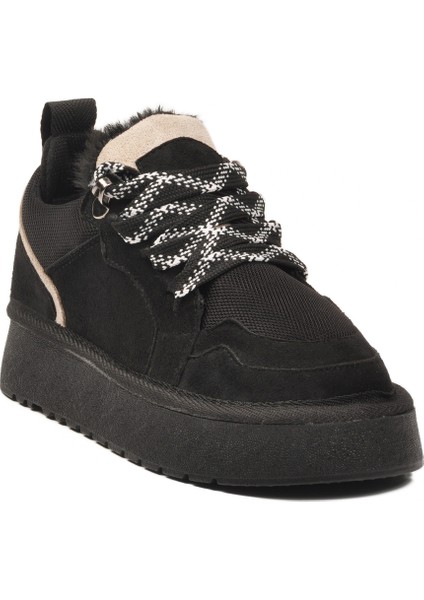 Siyah Süet Bağcıklı Unisex Çocuk Spor Ayakkabı 412445 F modelleri