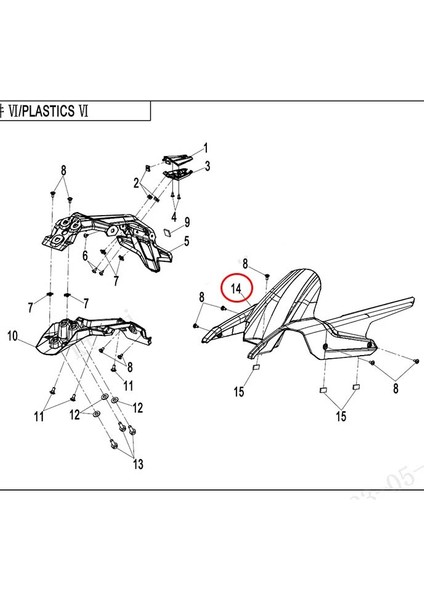 Cfmoto 450SR 450NK 2022-2025 Arka Iç Çamurluk Zincir Muhafazası Koruması A fiyatları