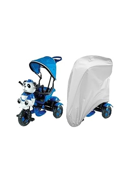 Çocuk Bisiklet Brandası, 3 Tekerli Bisiklet Örtüsü, Su Geçirmez, Güneşten Korur (Gri)