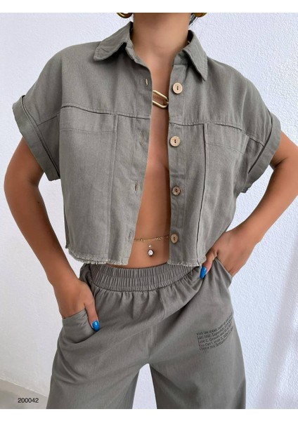 Kısa Kollu Crop Gömlek fiyatları