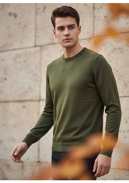 Erkek Ince Bisiklet Yaka Basic Triko Kazak