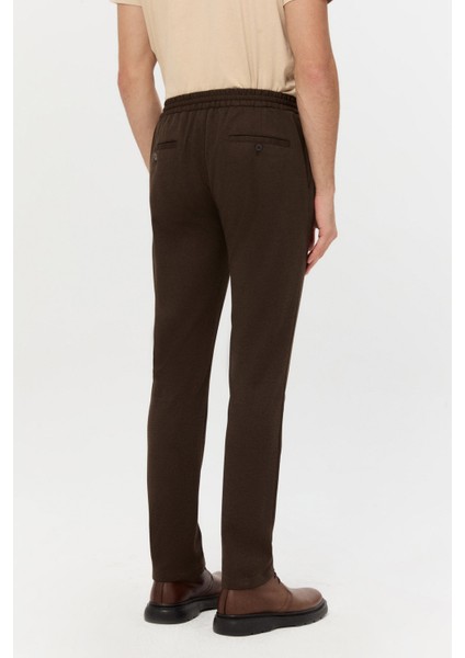 Ds Damat Slim Fit Kahverengi Örme Jogger Pantolon modelleri
