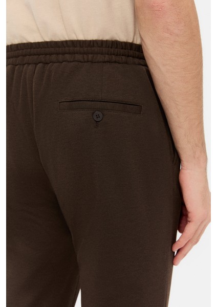 Ds Damat Slim Fit Kahverengi Örme Jogger Pantolon fırsatları