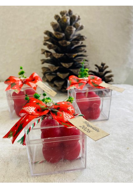 Hoşgeldin 2026 Yeni Yıl Yılbaşı Hediyesi, Kırmızı Bubble Mum modelleri