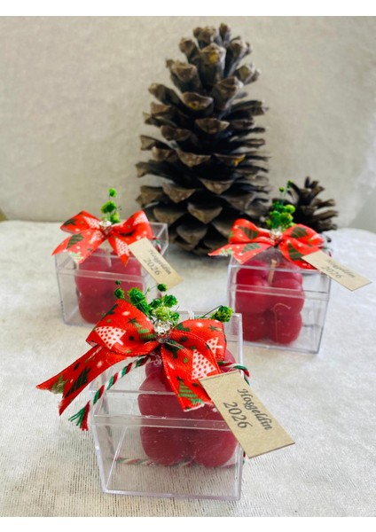 Hoşgeldin 2026 Yeni Yıl Yılbaşı Hediyesi, Kırmızı Bubble Mum indirimleri