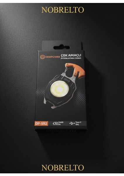 Nobrelto 6 In 1 Robocop Pro Çok Amaçlı Şarjlı Anahtarlık Feneri - Çakmaklı, Düdüklü, Bıçaklı ve Tornavidalı Kamp Işığı fiyatları