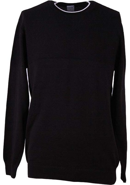 O Yaka Triko Siyah Erkek Kazak 18089