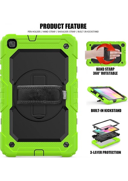 OMR02 Samsung Galaxy T290 Tab A 8 Kılıf Pars Tablet Kapak - Yeşil modelleri