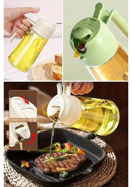 2si 1ARADA Yağ Dökücü ve Spreyli Yağdanlık Cam Yağ Püskürtücü