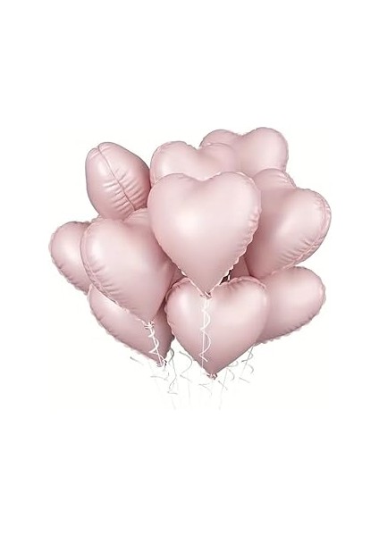 Beysüs Pembe Kalp Folyo Balon 18 Inç 5 Adet