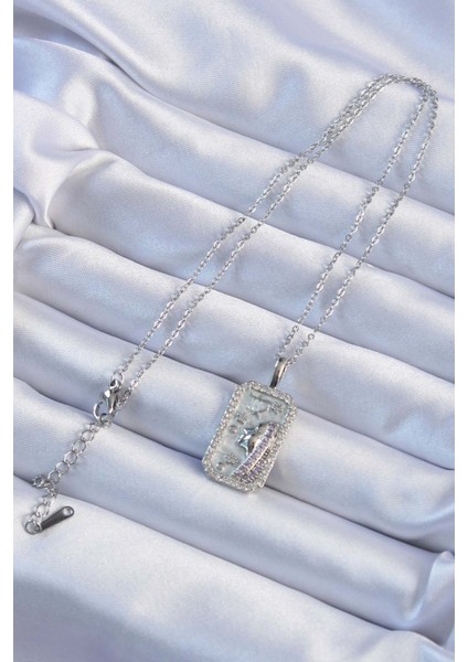 316L Çelik Zincir Gümüş Renk Zirkon Taşlı Yüz Figürlü Tarot Kolye fiyatları