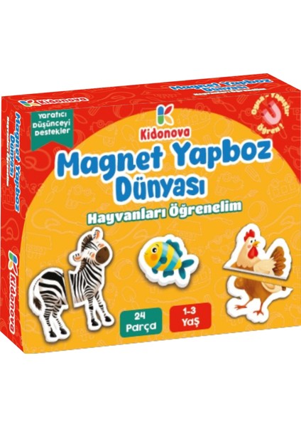 Magnet Yapboz Dünyası - Hayvanları Öğrenelim (1-3 Yaş) fırsatları