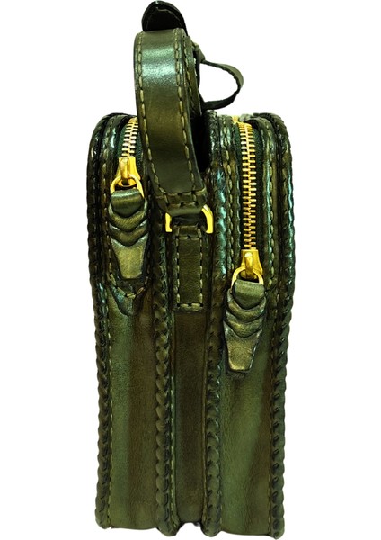 Handmade Peke Kahve Deri Kadın Çapraz Askılı Çanta 042 Peke modelleri