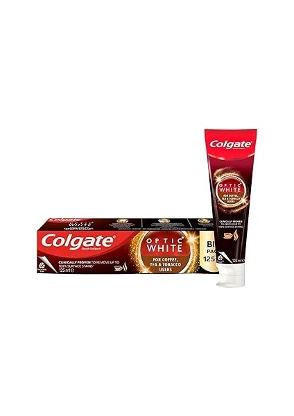 Optic White Kahve Çay ve Kullananlar Için Beyazlatıcı 125 ml Florürlü Diş Macunu