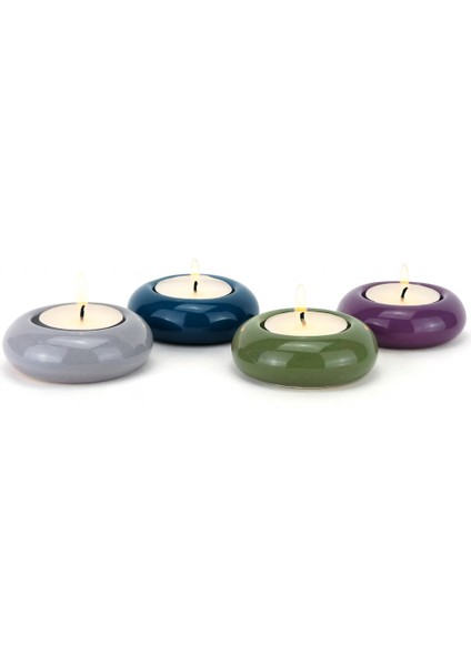 Seramik Tealight Mumluk – El Yapımı, Isıya Dayanıklı, Dekoratif Yuvarlak Mumluk indirimleri
