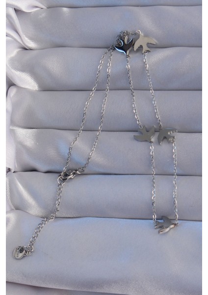 316L Çelik Gümüş Renk Kuş Model Kolye fiyatları