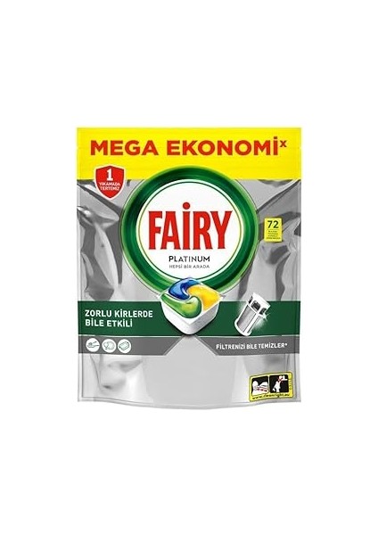 Bulaşık Makinesi Deterjanı Kapsülü/tableti 72 Yıkama Limon Kokulu