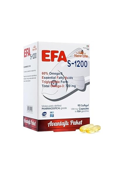 Newlife Efa S 1200 3 Balık Yağı 90