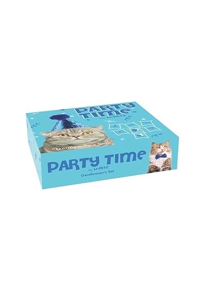 M-Pets Party Time Erkek Kedi̇ler Içi̇n Doğum Günü Seti̇