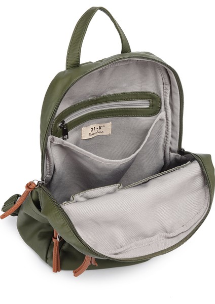 Barcelona Günlük Orta Boy Spor Çok Cepli Kadın Sırt Çantası 1928 Koyu Yeşil indirimleri