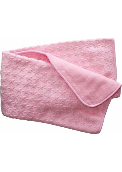 Pembe Yıldız Kabartmalı Kalın Peluş Battaniye 100*120 cm fiyatları