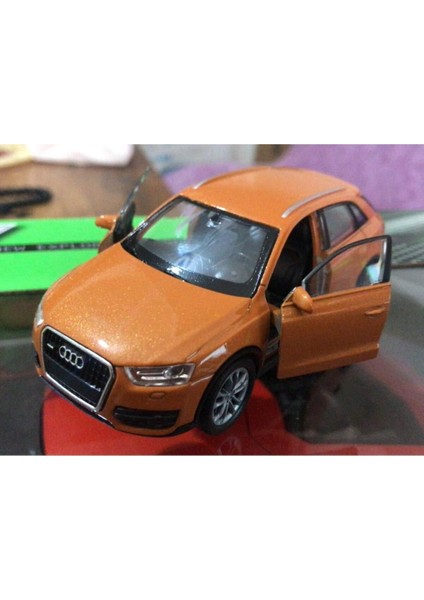 Oyuncak Model Metal Araba 1/36 Çek Bırak Turuncu Audi Q3 Jeep