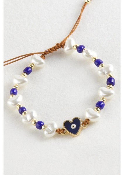 Kalp Boncuk Inci Makrome Ip Bileklik fiyatları